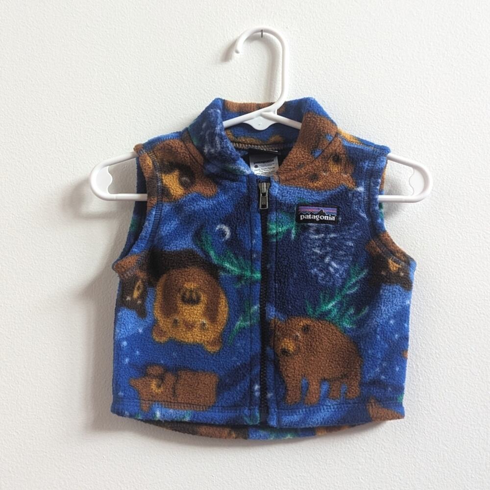 Patagonia Fleece Mama Bear Vest Gorpcore Baby 0m